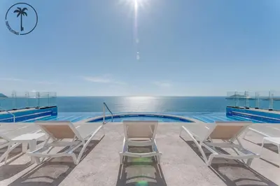 Piscina en o cerca de Terraza con Vista al Mar, BBQ y Piscina