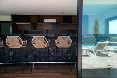 Zona de estar de Terraza con Vista al Mar, BBQ y Piscina