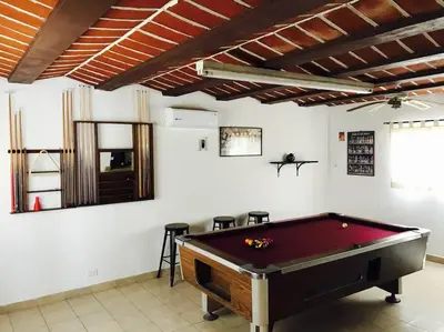 Mesa de billar en Casa Totalmente Equipada en Playa Algodones