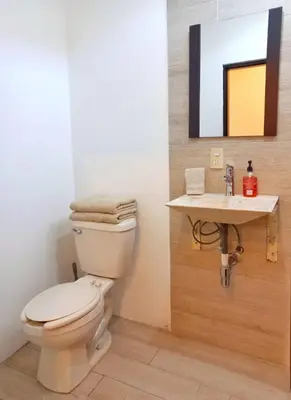 Un baño de Vacacional Azueta - Departamento a unos pasos de la playa