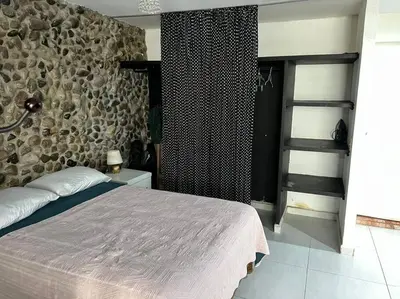 Cama o camas de una habitación en Depa Hermoso a 30 metros de la Playa