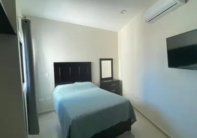 Cama o camas de una habitación en Departamento en renta en Zona Dorada