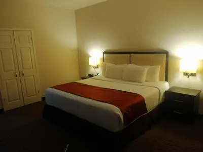 Cama o camas de una habitación en Hotel La Mina Parral