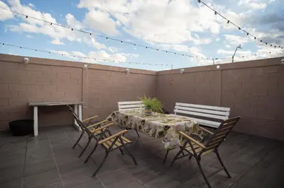 Un balcón o terraza de Casa Genova, casa amplia y comoda, terraza privada