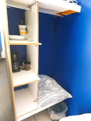 Cama o camas de una habitación en Habitacion 11 independiente con mucha privacidad ,cerca del consulado , CAS , a 200 mts del vado del rio