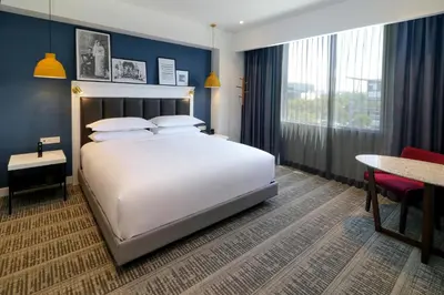 Cama o camas de una habitación en Culiacan Marriott Hotel