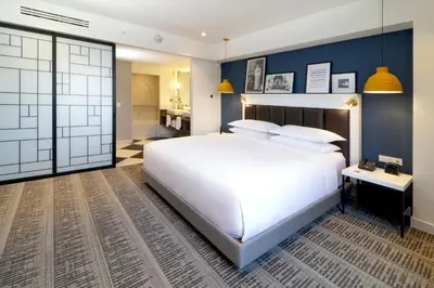 Cama o camas de una habitación en Culiacan Marriott Hotel