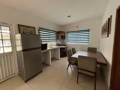 Una cocina o zona de cocina en Departamento con palapa, 2 cuartos