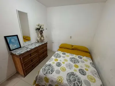 Cama o camas de una habitación en Departamento con palapa, 2 cuartos