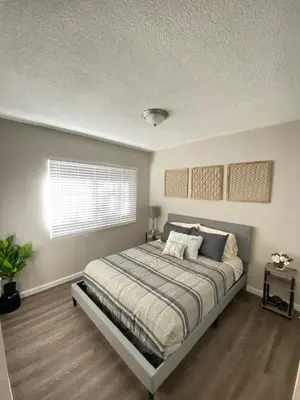 Cama o camas de una habitación en Bonito departamento remodelado tranquilo y centrico