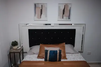 Cama o camas de una habitación en Departamento Vista Nova Culiacán