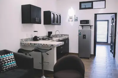 Una cocina o zona de cocina en Departamento Mazatlán