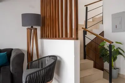 Zona de estar de Hermosa y acogedora casa en comunidad privada
