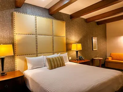 Cama o camas de una habitación en Hotel María Bonita Chihuahua