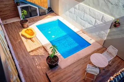 Plano de LINA - Confortable depto con alberca climatizada.