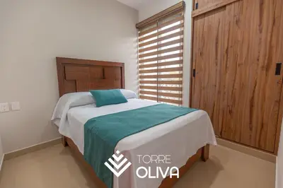 Cama o camas de una habitación en Torre Oliva
